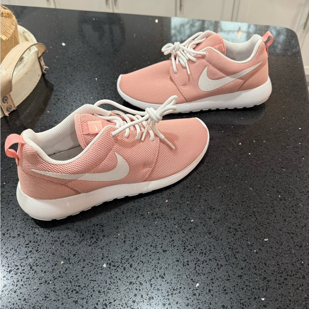Nike Pink and White Sneakers